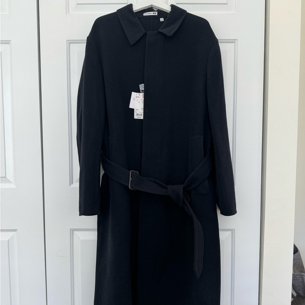 Uniqlo x JW Anderson Navy Double Face Single Breasted Coat